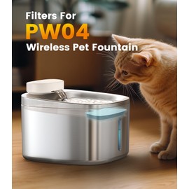 6pcs Replacement Filters for PW04 3.5L Wireless Cat Water Fountain （Only for oneisall Fountain B0DNJT76WJ, B0DMF2LH3Y and B0DSJ9F3M2