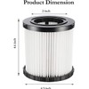4 Pack DCV5801H Wet/Dry Vacuum HEPA Replacement Filter Compatible with
