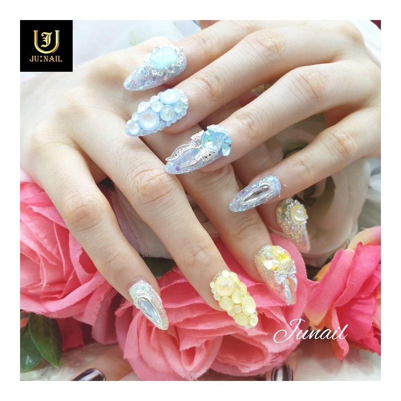 Sugar handmade nail tips - Short round / 슈가 수제네일팁