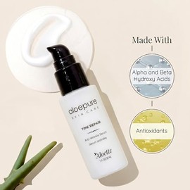 Aloette Time Repair Anti-Wrinkle Serum - Non Irritating and Lightweight Formula - Smooths Away Dead Cells and Wrinkles - Diminishes Appearance of Fine