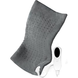 Almohadilla Trmica para Alivio de Dolores de Espalda Hombros Cuello, Cobijas Elctricas Suave y Cmoda de 60 x 30 cm con 10 Niveles de temperatura y 3  