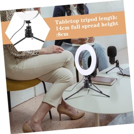 LABRIMP 1 Set LED Fill Light with Tripod Conferencing Ring Light USB Powered Lighting Colors Brightness Levels for Laptops