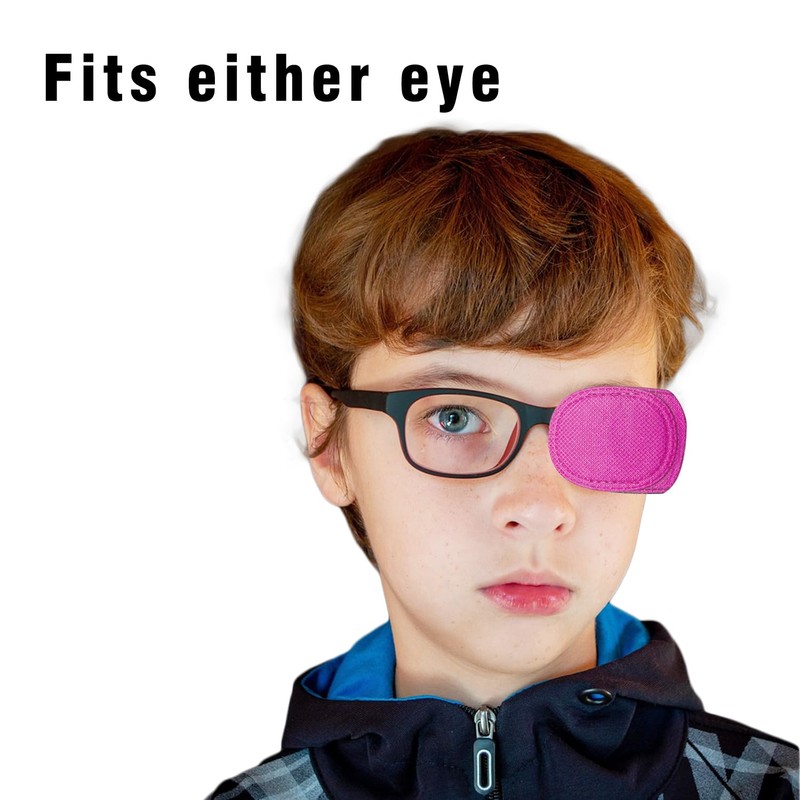 4 Pack Eye Patch for Glasses, Reusable Left & Right