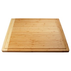 BambooMN Universal Premium Pull Out Cutting Boards - Under Counter Replacement - Designed To Fit Standard Slots - Heavy Duty Kitchen Board with Juice Groove - 22" x 18" x 0.75" - 1 Piece