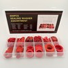 Red Steel Paper Fiber Flat Washers Kit,Yenghome 12 Size Insulation