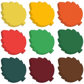 MixTeach 180 Pcs Leaf Paper Cutouts Fall Leaves Cut-Outs Assorted Color Paper Leaf Shapes Die Cuts Autumn Thanksgiving Paper Leaf Accent Classroom Decor for School Bulletin Board Decorations Craft