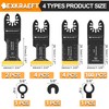 110 PCS Multitool Blades Oscillating Tool Blade, Universal Titanium Oscillating