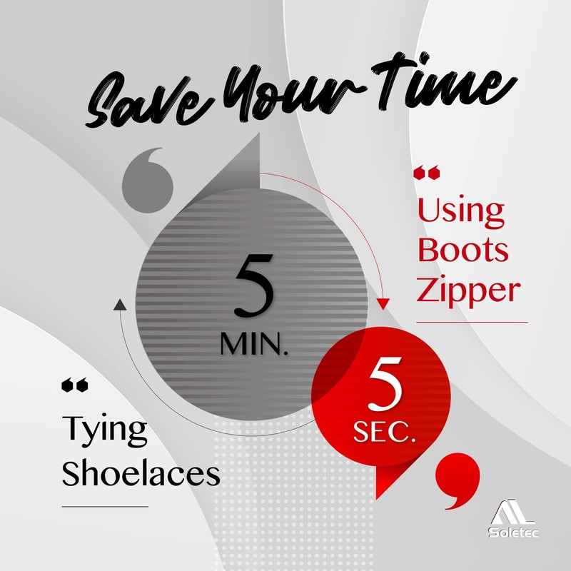 Soletec Leather Lace-in Boot Zipper Inserts for All Brands, Tieless