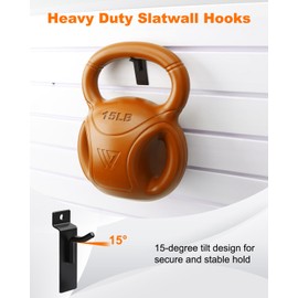 Alffun 1" Black Slatwall Hooks, 60 Pack Slat Wall Hanging Display Hooks, Slatwall Accessories for Retail Home Efficient Storage