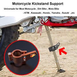 Universal Motorcycle Side Stand Extension Kickstand for Dirt Bike K.T.M 125 SX 150 SX 250 SX-F 300 SX-C 450 SX-F 500 EXC 690 Endruo 890 Adventure 890 SMT (Orange)