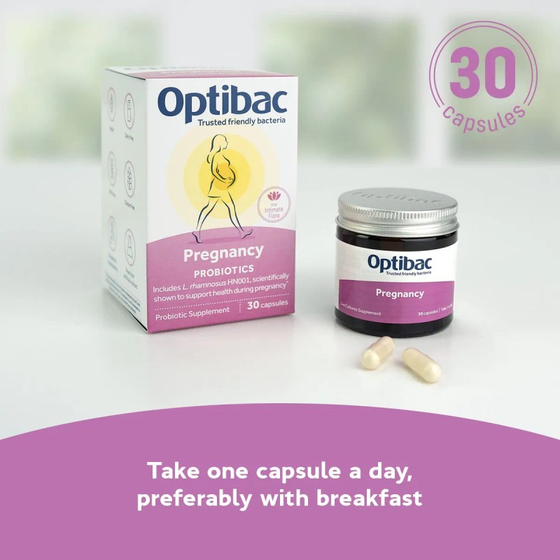 Optibac Probiotics Pregnancy Probiótico Vegano 30 Cápsulas