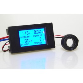 KNACRO AC 80-260V 100A Azul Retroiluminado Digital Corriente de Voltaje de Energía Multímetro amperímetro voltímetro con Transformador de Corriente CT