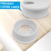 Litoexpe 2 Pcs White Desk Cord Grommets 1-3/4 Inch, Plastic