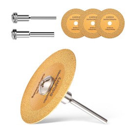 LitKiwi Mini Glasses Cutting Disc,1mm Ultra-Thin Diamond Cutting Blade Wheel,with 2 Sizes Round Mandrels,for Cutting Glass, Jade, Crystal, Ceramics and etc.