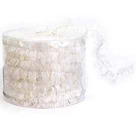 Inge Christmas Goods Wire Garland with Stars, 7 m Garland in Red, Silver, Gold or White, Decorative Advent Wreath Accessories, Christmas (Red)