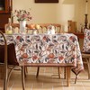 patdrea Designer Brown Table Cloth Rectangle Tables,Framhouse Linen Pomegranates Leaves