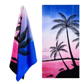 GEEZY Large Microfibre Beach Bath Towel Lightweight Sports Travel Gym Summer Towels (Sunset)