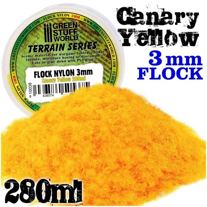 Green Stuff World Electrostatic Grass, Canary Yellow, 3 mm