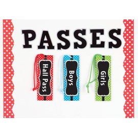 Teacher Created Resources Lime Polka Dots Magnetic Girls Pass (77240)