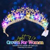 Kilshye Light Up Crown Rhinestone Queen Tiara Prom Costume Hair