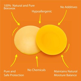 BoobyBuds Natural Beeswax Nipple Shields – Nipple Protectors - Beeswax Nursing Cups-Beeswax Nipple Covers for Breastfeeding - Safe for Baby and Mom