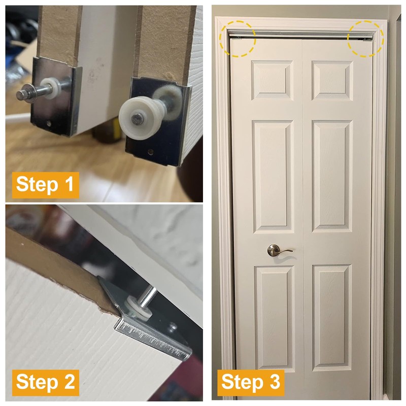 Bifold Door Repair Kit for 1-3/8 in Wood Doors, Includes