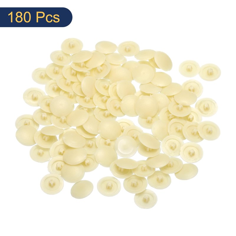 MECCANIXITY 180Pcs Screw Caps Covers 12x3mm Plastic Screw Decoration Cover