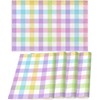 Nepnuser Linen Easter Buffalo Check Plaid Placemats Set of 4