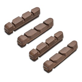 2 pares de pastillas de freno de carbono para ruedas de carbono, zapatas de freno de corcho, adecuadas para uso de llantas de carbono (café)