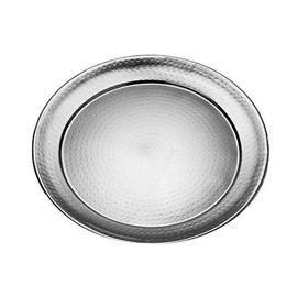 American Metalcraft HMRST1801 Stainless Steel, Hammered Tray, Round, 18" Dia.