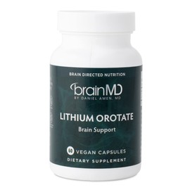 BRAINMD Dr Amen Lithium Orotate - 60 Capsules - Brain Support - Gluten Free - 60 Servings