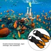 2pcs Adjustable Snorkel Fins Soft TPR Open Heel Long Diving