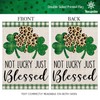 Texupday Not Lucky Just Blessed Leopard and Dots Shamrock Clovers