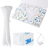 Strong Back-Glue Self Adhesive Cable Zip Tie Mounts Kit -