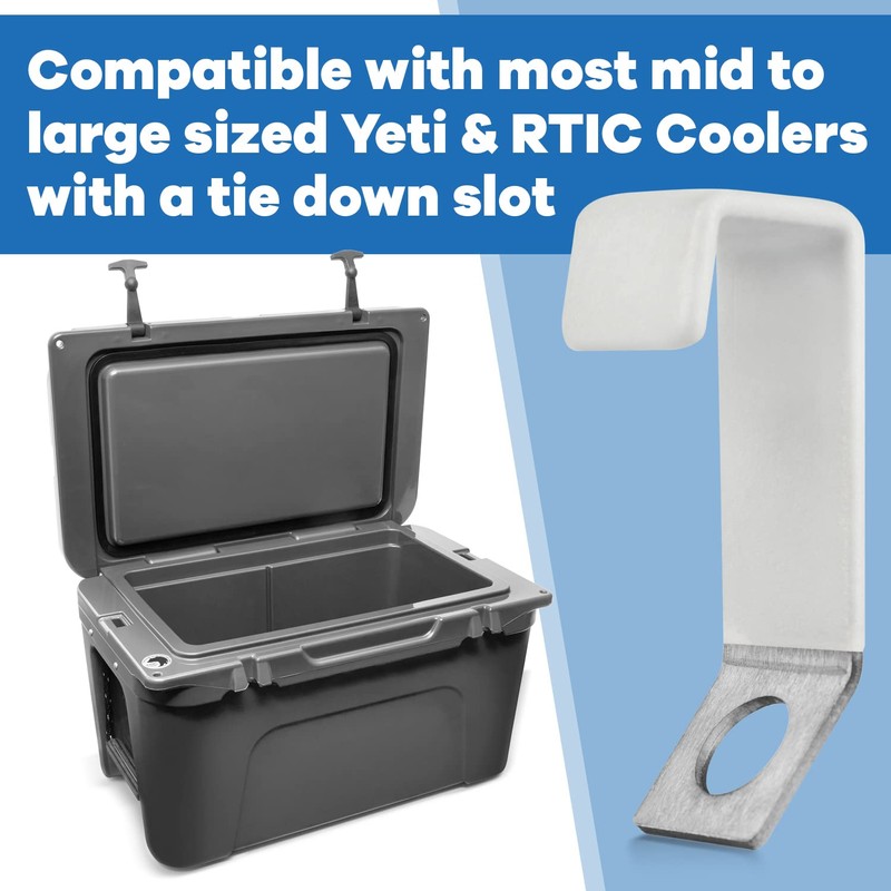 IMPRESA [2 Pack] White Cooler Lock Bracket for Yeti and