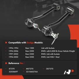 A-Premium 2 x Rear Sway Bar Links Stabilizer Bar Links, Compatible with Dodge Ram 1500, Ram 2500, Ram 3500, 1994-2002