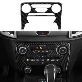 Car Carbon Fiber Dash Center Control Panel Cover Trim Interior for Ford Ranger 2019 2020 2021 2022 2023 Accessories