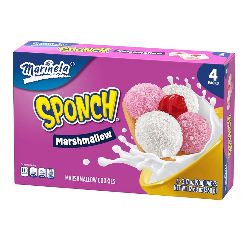 Marinela Sponch Marshmallow Cookies | 3 Pack | 12 Count
