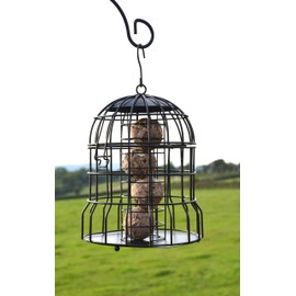 Supa Premium Wild Bird Cage Fat Ball Feeder, Deters Squirrels and Larger Birds Such As Doves & Pigeons