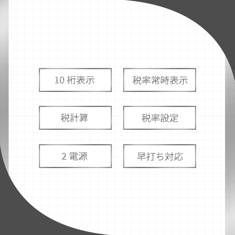 Asmix C1018W Calculator with Consumption Tax Switch Button, Deca Character,