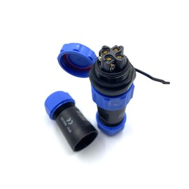 Connector Plug Aviation Plug SP21 4-Pin IP68 4 Pin Solderless Aviation Plug Waterproof and Dustproof Aviation Plug for Outdoor Lamps Uses 500V 30A (12AWG Cable Screw Crimp)