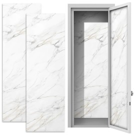 Konohan 2 Pcs School Magnetic Wallpaper for Lockers 12" x 36" Removable Magnetic Wallpaper Decorative Locker Accessories for School University(Beige Marble)