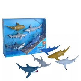 Wild Republic Shark Moveable Action Playset, Aquatic Animal Kids Toys