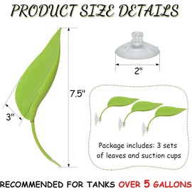 3PCS Lexziuo Tree Frog Tank Accessories, Reptile Terrarium Climbing Platform with Suction Cups, Habitat Decor for Leopard Gecko, Toads, African Dwarf Frogs & Turtles