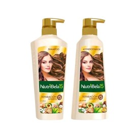 Nutribela 15 Reparacion Intensiva (2 Pack) Nutribela Shampoo Reparacion Intensiva 400mL + Acondicionador Reparacion Intensiva 400mL, Nutribela Shampoo y Acondicionador