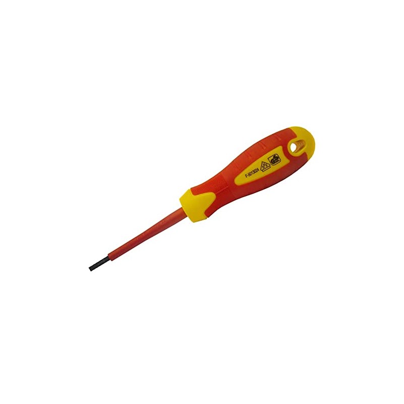 Faithfull FAISDVDE55 VDE Screwdriver Slotted 5.5 x 125mm