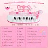 Kids Piano Toy Keyboard with Bench - Rose Pink 31