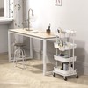 Simple Houseware 4-Tier Multifunctional Rolling Utility Cart with Hanging Buckets,