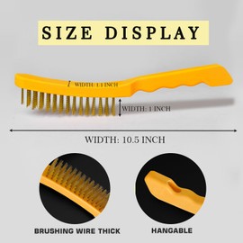 Generic Grill Brush for Grill Cleaning,Stainless Steel Grill Cleaner Tool, Brush for Outdoor Grill, Outdoor BBQ Accessories for Grill Cleaning, Quickly Clean Stubborn Residues on The Grill(Yellow)