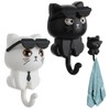 Gjinxi 2PCS Cat Key Holder Cats Key Hooks Sunglasses Cat